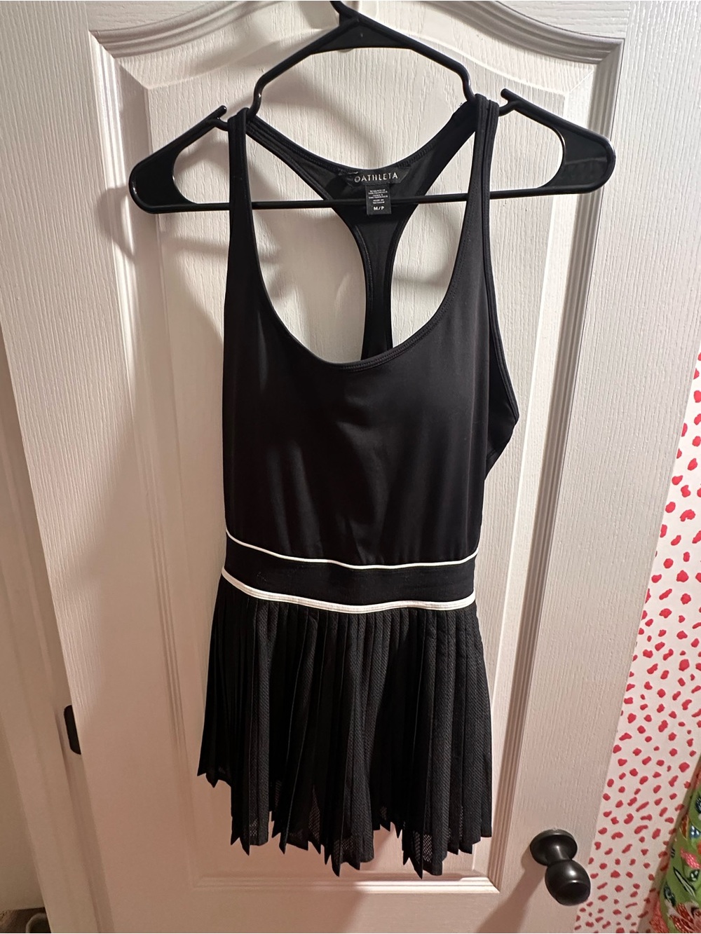 Athleta Black Mini Dress with White Trim